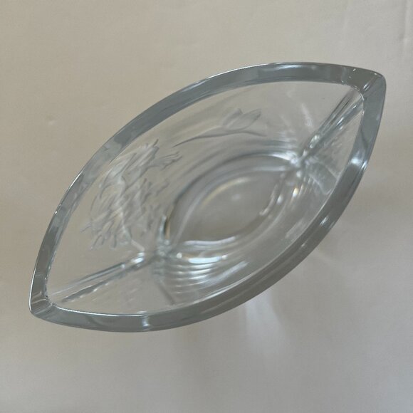 VINTAGE HUMMINGBIRD VASE Clear Glass EUC - Picture 2 of 5